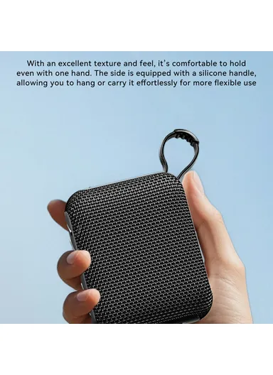 Rechargeable 1200mAh Bluetooth-compatible Speaker, Portable Wireless Audio Device with Long Battery Life WD-08 - Beige