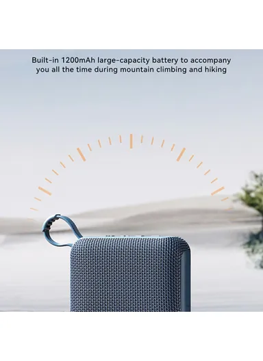 Rechargeable 1200mAh Bluetooth-compatible Speaker, Portable Wireless Audio Device with Long Battery Life WD-08 - Beige