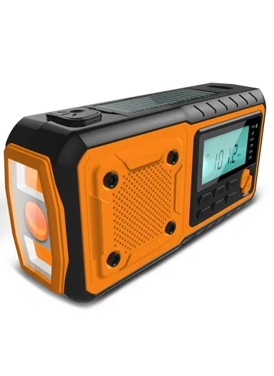 Outdoor Solar Power Hand Crank AM &amp; FM Radio Flashlight 4000mAh Power Bank EU Version 376