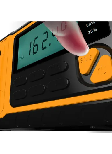 Outdoor Solar Power Hand Crank AM &amp; FM Radio Flashlight 4000mAh Power Bank EU Version 376