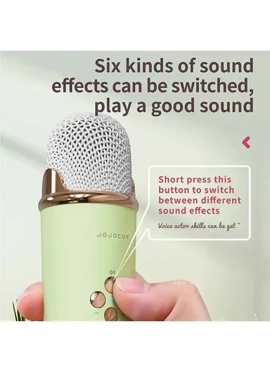 Plus Home Karaoke Wireless Bluetooth-compatible Speaker Support TF Card, with Microphone C20 - Pink