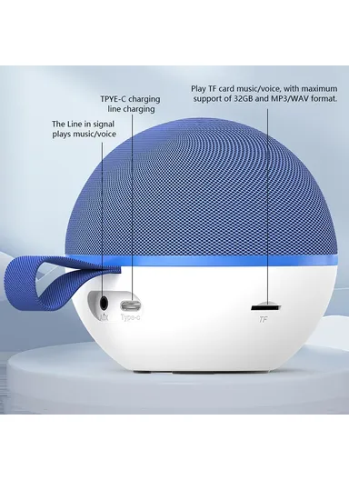 T97 Children Karaoke Machine Bluetooth-compatible Speaker Subwoofer with 1 Microphone - Green