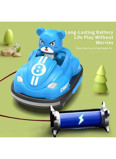 Double Player Bumper Car Remote Control Battle Bump Vehicles with Football Kit Q195 (L15 x W11.5 x H11.5)cm