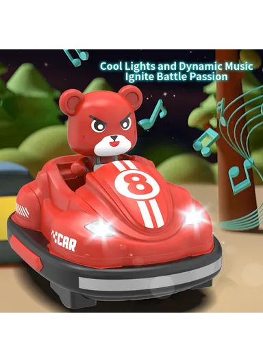 Double Player Bumper Car Remote Control Battle Bump Vehicles with Football Kit Q195 (L15 x W11.5 x H11.5)cm