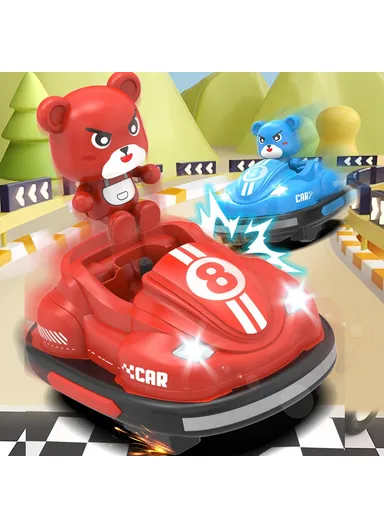 Double Player Bumper Car Remote Control Battle Bump Vehicles with Football Kit Q195 (L15 x W11.5 x H11.5)cm