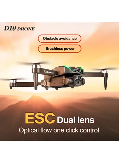 Obstacle Avoidance Brushless Motor Quadcopter HD Aerial Photography Remote Control Drone D10