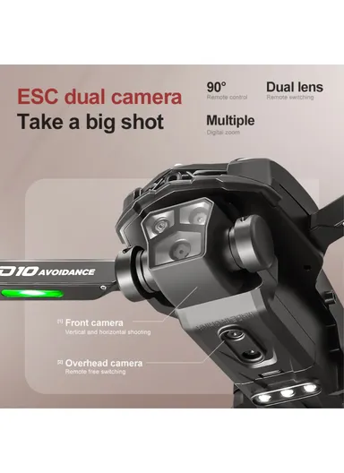 Obstacle Avoidance Brushless Motor Quadcopter HD Aerial Photography Remote Control Drone D10