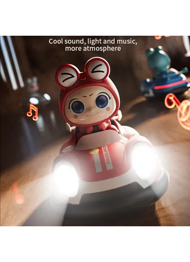 500mAh 2-Pcs Pop-Up Doll Remote Control Bumper Car Children Battle Toy with Light &amp; Music Y7
