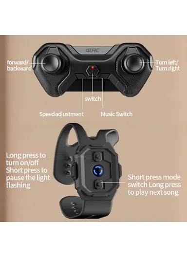 500mAh 2-Pcs Pop-Up Doll Remote Control Bumper Car Children Battle Toy with Light &amp; Music Y7