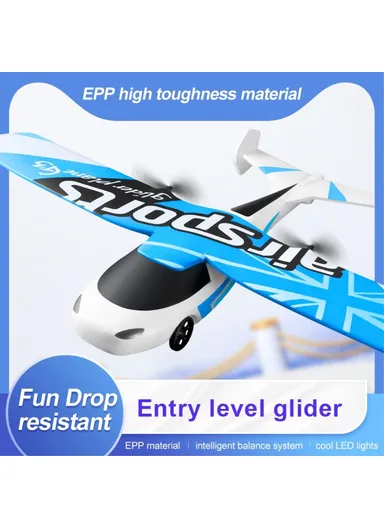 1000mAh RC Glider Plane Large Smart Gyro Aircraft EPP Foam Airplane Toy with LED Light for Kids &amp; Beginners G3