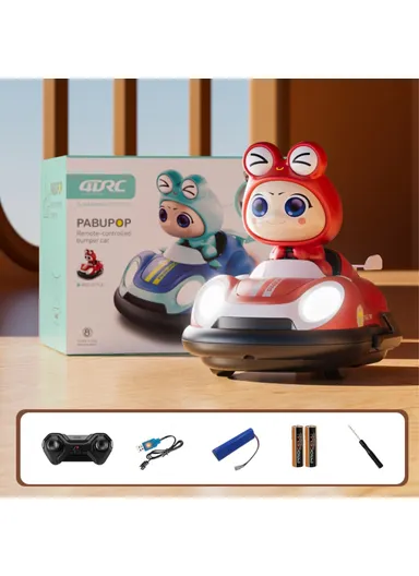 500mAh Remote Control Bumper Car with Light and Music Pop-Up Doll Children Battle Toy Y7 - Red