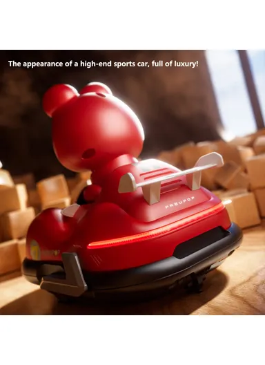 500mAh Remote Control Bumper Car with Light and Music Pop-Up Doll Children Battle Toy Y7 - Red