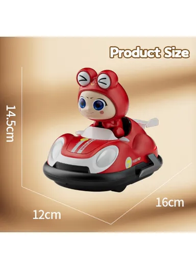 500mAh Remote Control Bumper Car with Light and Music Pop-Up Doll Children Battle Toy Y7 - Blue