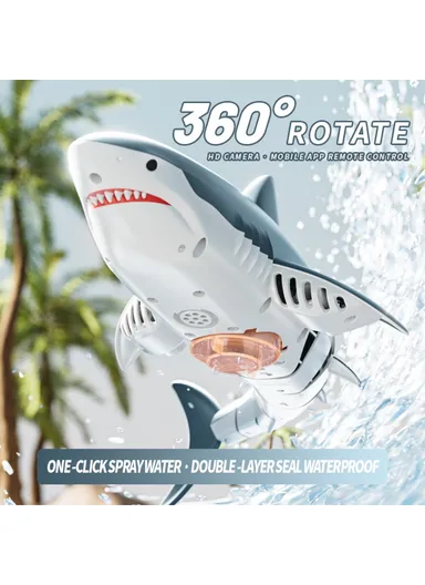 1200mAh Remote Control Bionic Shark Camera Lens Design Electric Spray Water RC Toy S6