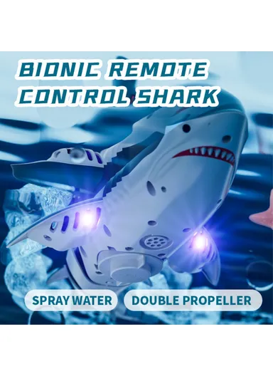 1200mAh Remote Control Bionic Shark Camera Lens Design Electric Spray Water RC Toy S6