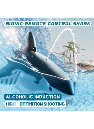 1200mAh Remote Control Bionic Shark Camera Lens Design Electric Spray Water RC Toy S6