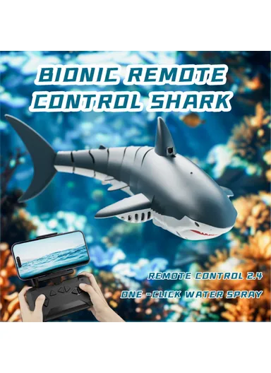 1200mAh Remote Control Bionic Shark Camera Lens Design Electric Spray Water RC Toy S6