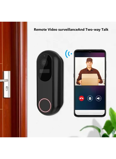 Tuya WiFi Video Doorbell PIR Motion Sensor Wireless Remote Home Video Voice Intercom T31 - EU Plug