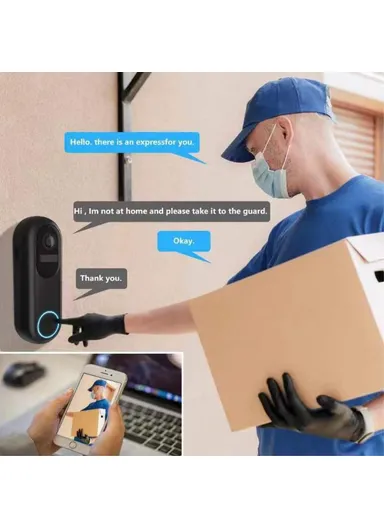 Tuya WiFi Video Doorbell PIR Motion Sensor Wireless Remote Home Video Voice Intercom T31 - EU Plug