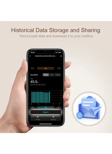 Zigbee Smart Home Temperature Humidity Detector Indoor Wireless Sensor WSD022 - White