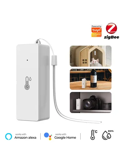 Zigbee Smart Home Temperature Humidity Detector Indoor Wireless Sensor WSD022 - White