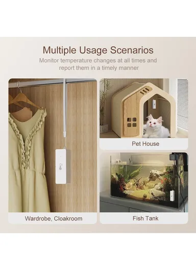 Zigbee Smart Home Temperature Humidity Detector Indoor Wireless Sensor WSD022 - White