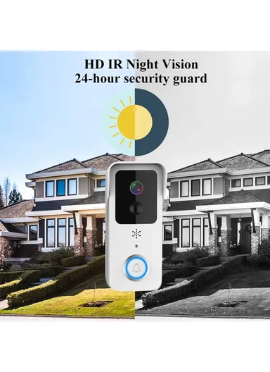 1080P Video Viewer 2.4G / 5G WiFi Doorbell Wireless Voice Intercom Security Door Bell T32 - White