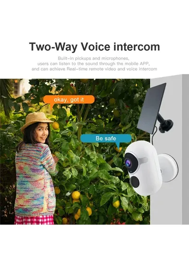 5200mAh Tuya Solar Camera HD Remote Low Power Battery Waterproof Dustproof Monitor Camera SN-S3T-SP