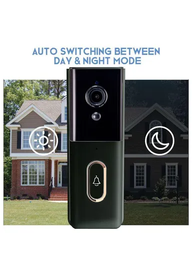 Tuya WiFi Wireless Smart Video Doorbell Infrared Night Vision HD Display Doorbell T204 - White