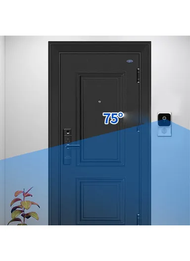 Smart Video Doorbell with Remote Voice Chat HD Night Vision Infrared Camera Y8 (APP: Tuya) - Black