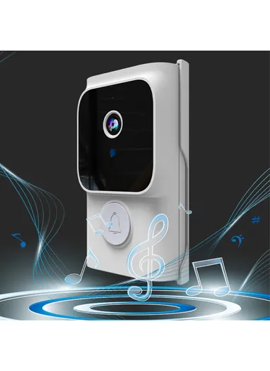 Smart Video Doorbell with Remote Voice Chat HD Night Vision Infrared Camera Y8 (APP: Tuya) - Black