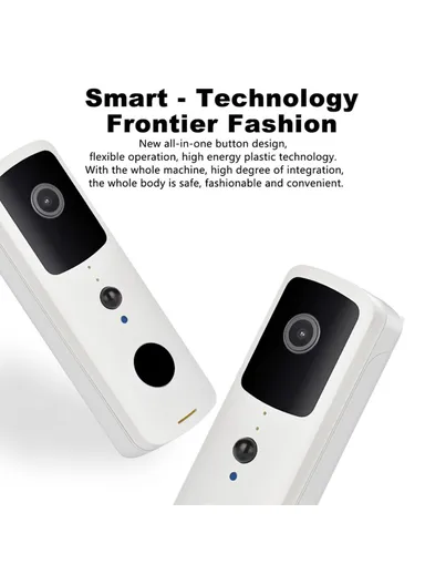 Tuya Wireless Home Video Doorbell Remote Monitoring WiFi Intercom Doorbell with App Control V30S - White