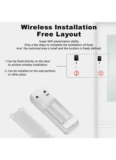 Tuya Wireless Home Video Doorbell Remote Monitoring WiFi Intercom Doorbell with App Control V30S - White