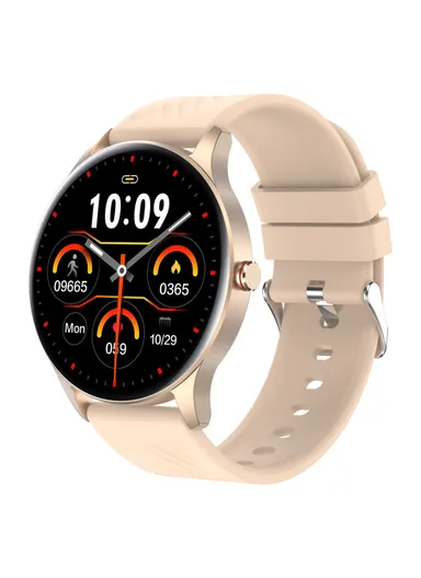 1.43-inch AMOLED Touch Screen Bluetooth-compatible Call Heart Rate Blood Pressure Monitor Sports Wristband YK02 - Gold