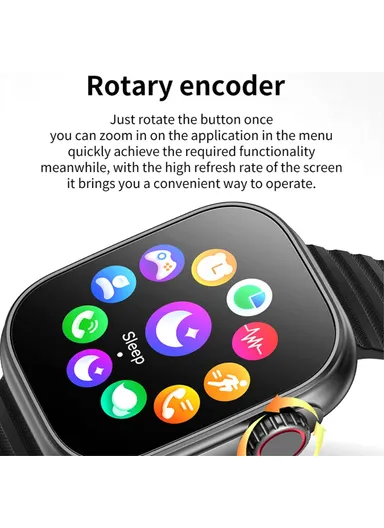 2.01-inch Display Smart Watch Bluetooth-compatible Talk Heart Rate Blood Pressure Monitor Health Bracelet ZW39 - Rose Gold