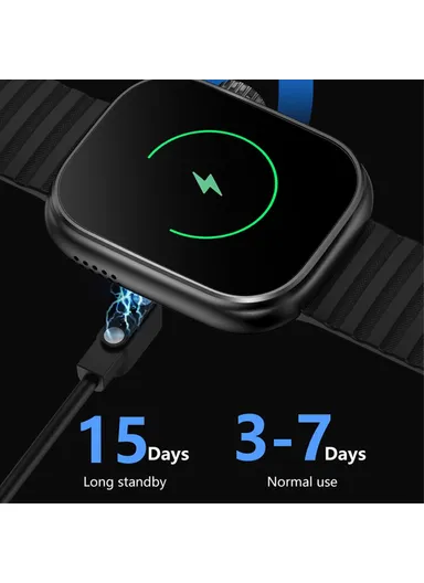 2.01-inch Display Smart Watch Bluetooth-compatible Talk Heart Rate Blood Pressure Monitor Health Bracelet ZW39 - Rose Gold