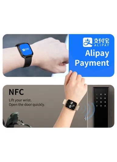 Bluetooth-compatible Offline Payment Smart Watch Blood Oxygen Blood Pressure Health Monitoring Sports Watch CY12 - Gold