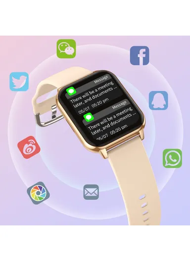 Bluetooth-compatible Offline Payment Smart Watch Blood Oxygen Blood Pressure Health Monitoring Sports Watch CY12 - Gold