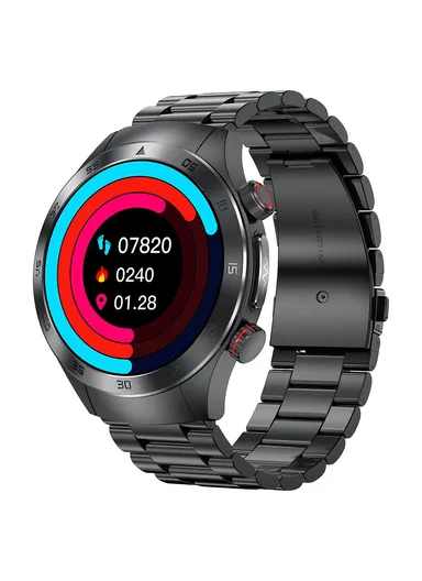 1.43-Inch AMOLED Display Smart Watch with Steel Strap IP68 Waterproof Sport Watch E800