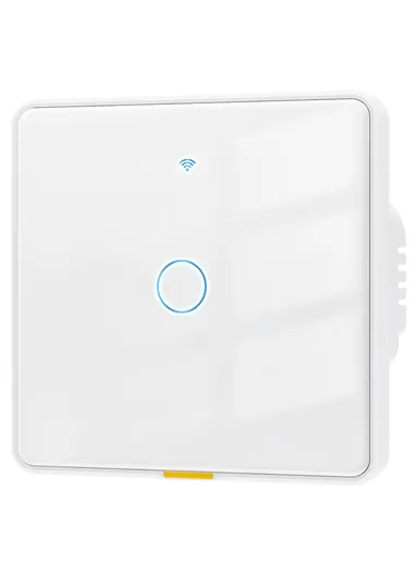 1-Gang WiFi+433 Dual Mode Touch Smart Switch Tuya APP Voice Control Wall Light Switch, EU Plug MG-KG110 - White