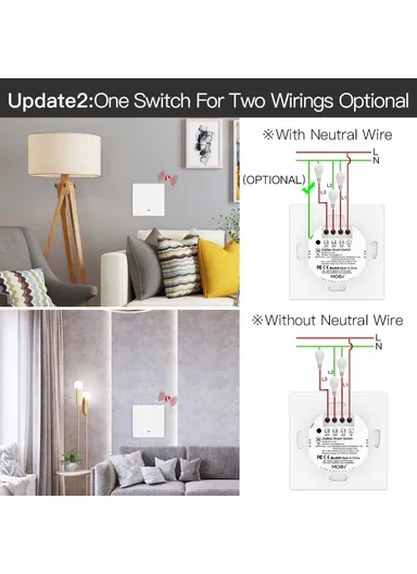 1-Gang  ZigBee Smart Button Switch EU Version Voice Control Wall Remote Control for Amazon Alexa Google Home - White