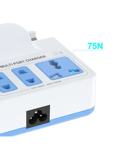 72W Smart Desktop Socket with 15W Wireless Charging, 45W PD Fast Charging &amp; 1000W Power Output for Phones, Tablets &amp; Laptops