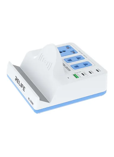 72W Smart Desktop Socket with 15W Wireless Charging, 45W PD Fast Charging &amp; 1000W Power Output for Phones, Tablets &amp; Laptops