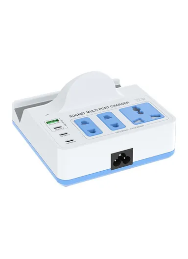 72W Smart Desktop Socket with 15W Wireless Charging, 45W PD Fast Charging &amp; 1000W Power Output for Phones, Tablets &amp; Laptops