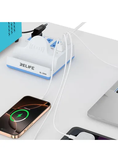 72W Smart Desktop Socket with 15W Wireless Charging, 45W PD Fast Charging &amp; 1000W Power Output for Phones, Tablets &amp; Laptops