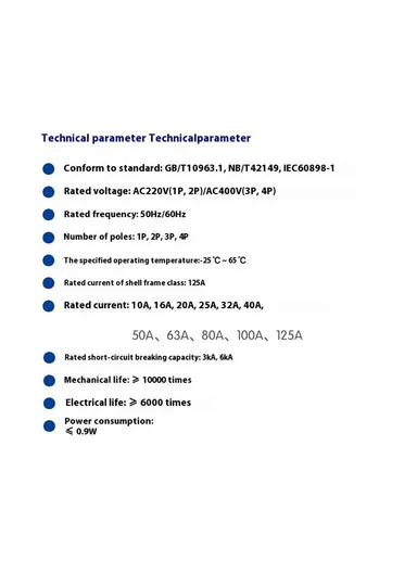 Smart WiFi Circuit Breaker, 10A–80A 2P Remote-Controlled Intelligent Switch with 6kA Short-Circuit Protection &amp; 6kV Surge Withstand for Smart Home Automation - 32A