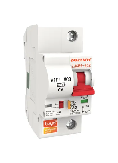 Smart WiFi Circuit Breaker, 10A–80A 1P Remote-Controlled Intelligent Switch with 6kA Short-Circuit Protection &amp; 6kV Surge Withstand for Smart Home Automation - 25A