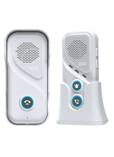 23 Ringtones 5 Volumes Adjustable Wireless Two Way Intercom Doorbell with 1 Transmitter + 1 Receiver M06-1T1 - White