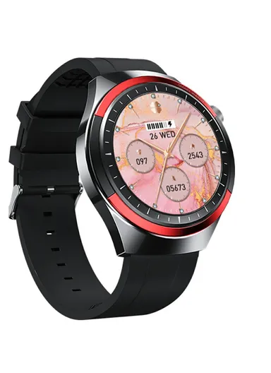 235mAh Smart Watch Zinc Alloy IP67 Waterproof Bluetooth-compatible HD Display Health Monitor Fitness Tracker WH-06 - Black