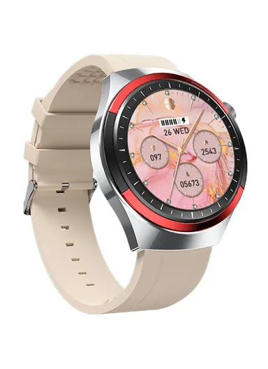 WEKOME WH-06 Smart Watch Zinc Alloy IP67 Waterproof Bluetooth-compatible HD Display Health Monitor Fitness Tracker - Silver